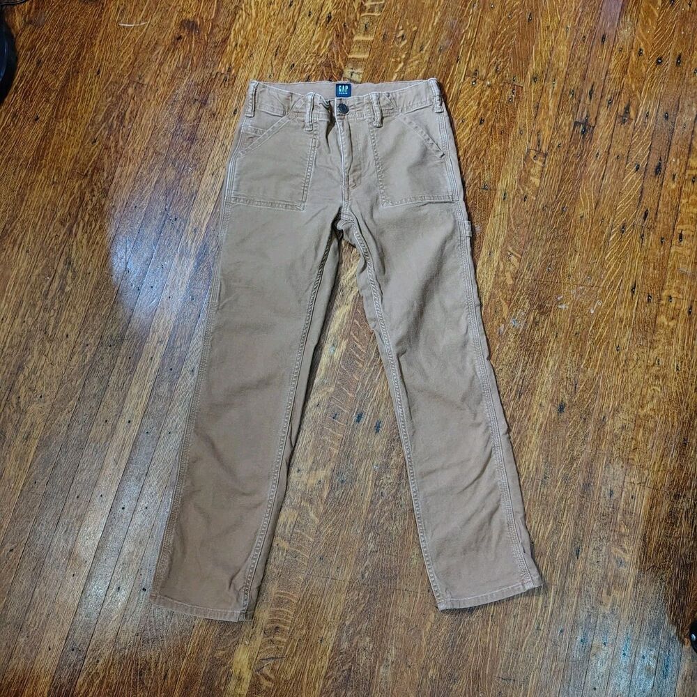 Gap Denim Painter Style Boys Tan Pants Size 12 Straight/T684